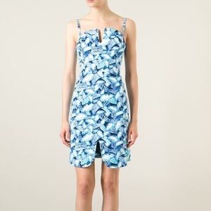 Opening Ceremony Blue leaf print dress